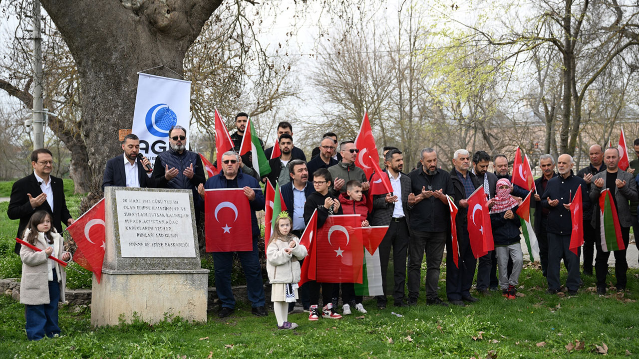 Balkan Savaşları şehitleri ve Gazze'de hayatını kaybedenler Edirne'de anıldı