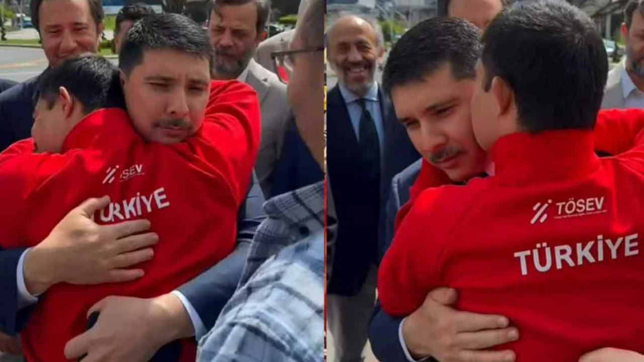 Ankara'daki fuara damga vuran anlar! Bir genç Hasan Doğan'a böyle sarıldı