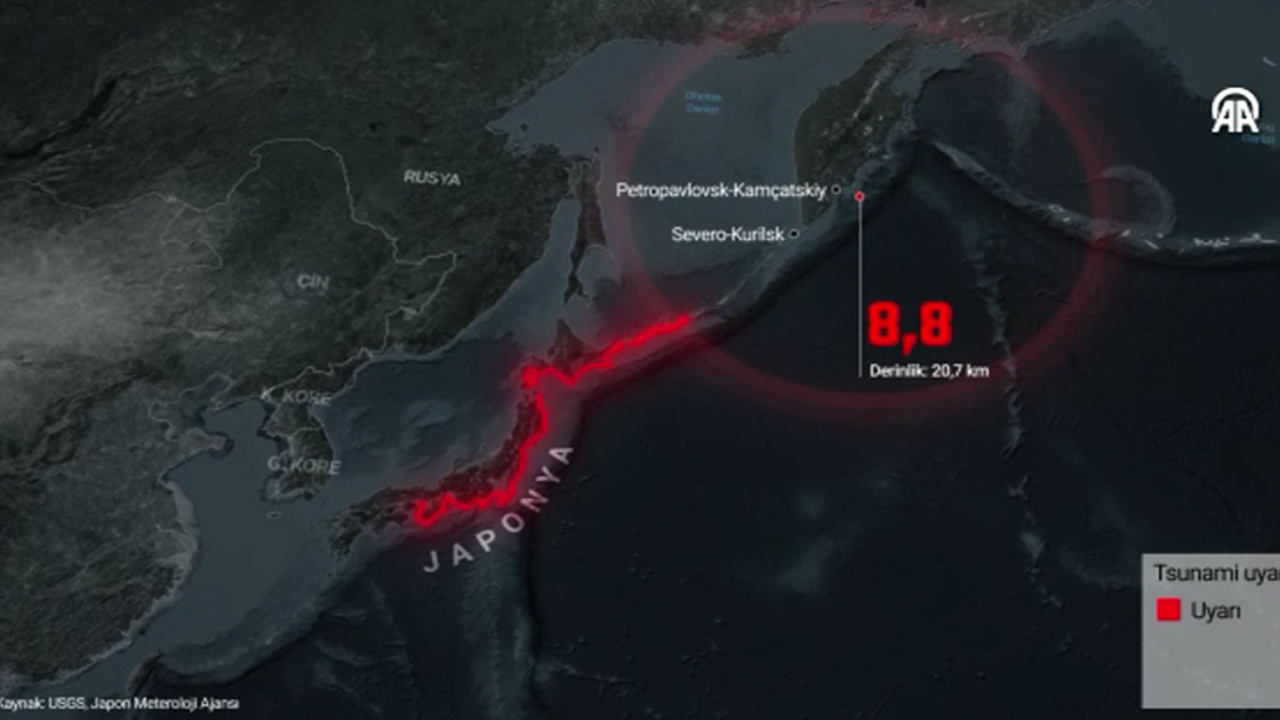 Rusya'daki 8.8 büyüklüğündeki deprem! Birçok ülkede tsunami alarmı verildi