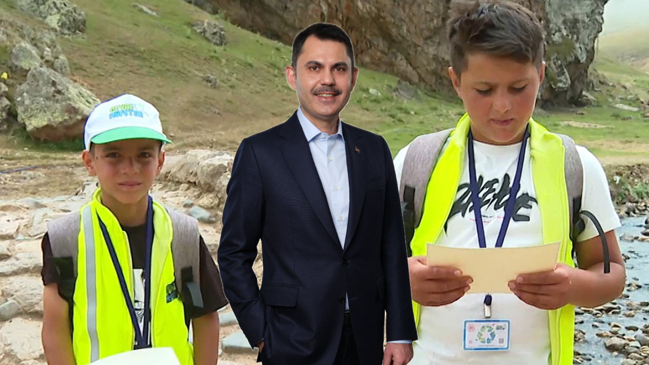 Bakan Kurum'dan yayladaki çöpleri toplayan Mete ve Görkem kardeşlere teşekkür mektubu