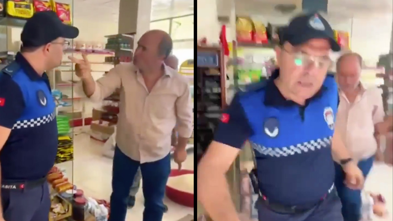 Rezilliği ifşa olan esnaf zabıtaya yaptığıyla şoke etti! Şerefime seni vururum