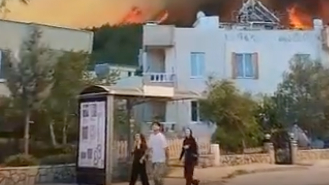 Çanakkale'de çıkan orman yangınına müdahale ediliyor