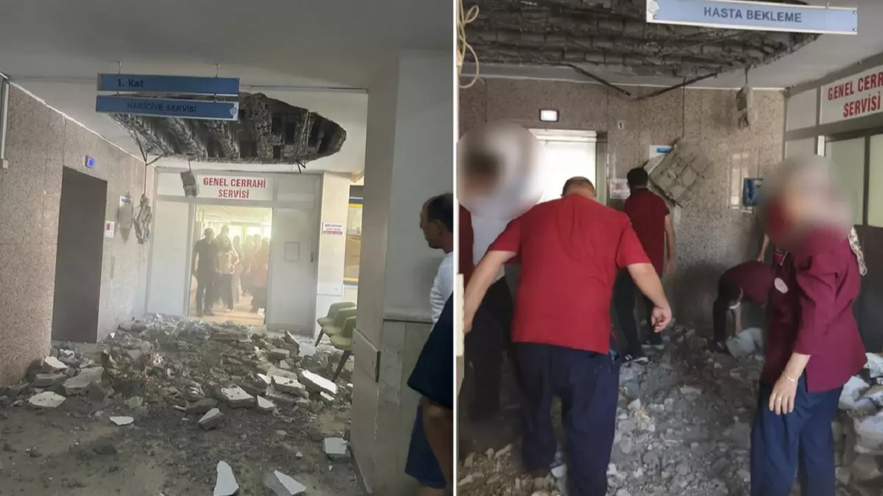 Çürük raporu olmasına rağmen hizmet veriyordu! O hastanesinin tavanı çöktü