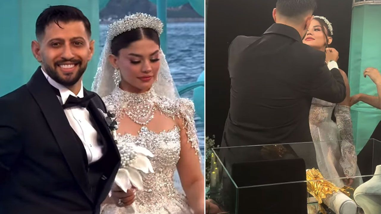 Burak Bulut ve Eda Sakız evlendi! Düğünde takılan altınlar olay oldu...