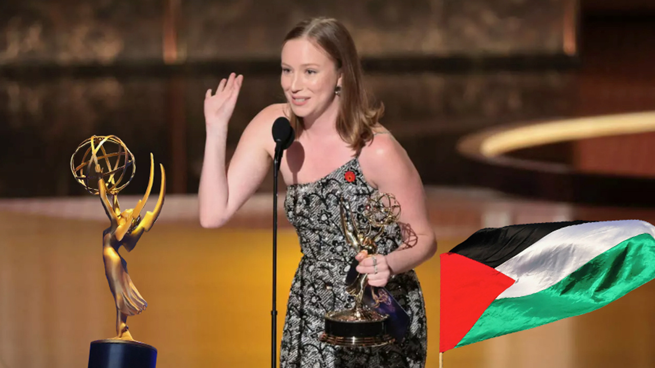 77. Emmy ödülleri sahiplerini buldu: Yahudi oyuncudan sahnede gelen 'Filistin' mesajı salonda alkış kopardı