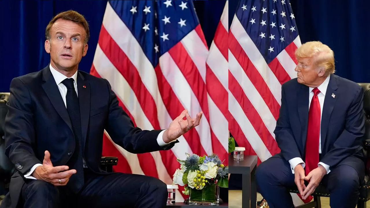 Kameralar önünde tartıştılar! BM'de Trump ve Macron gerginliği çıktı