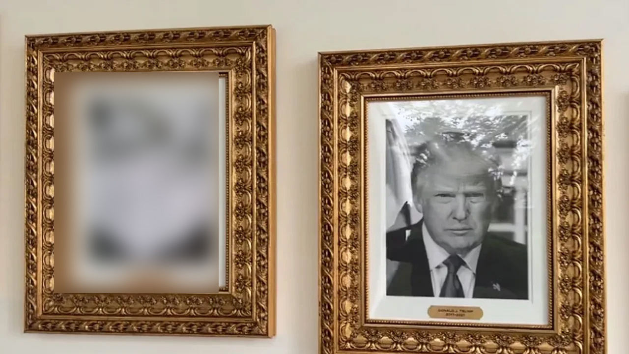 Trump'tan Biden'a ince gönderme! Portresi yerine bakın ne koydu