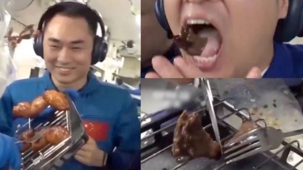 Çinliler uzayda boyut atladı taykonotlar ızgara et ve tavuk pişirdi