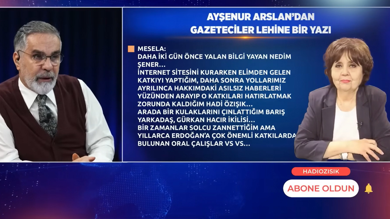 Hadi Özışık'tan Ayşenur Arslan’a cevap: Gerçekten bunamış olabilir mi?