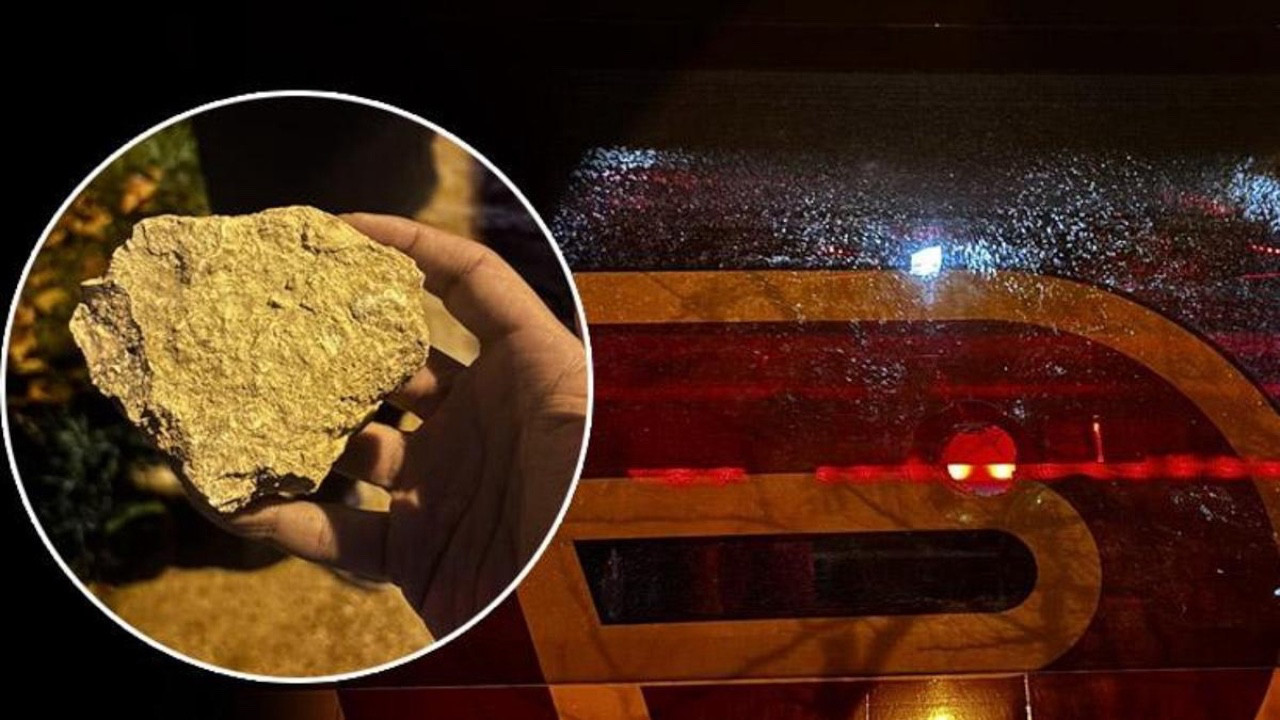 Galatasaray Erkek Basketbol Takımı'nı taşıyan otobüsün taşlı saldırıya uğradı