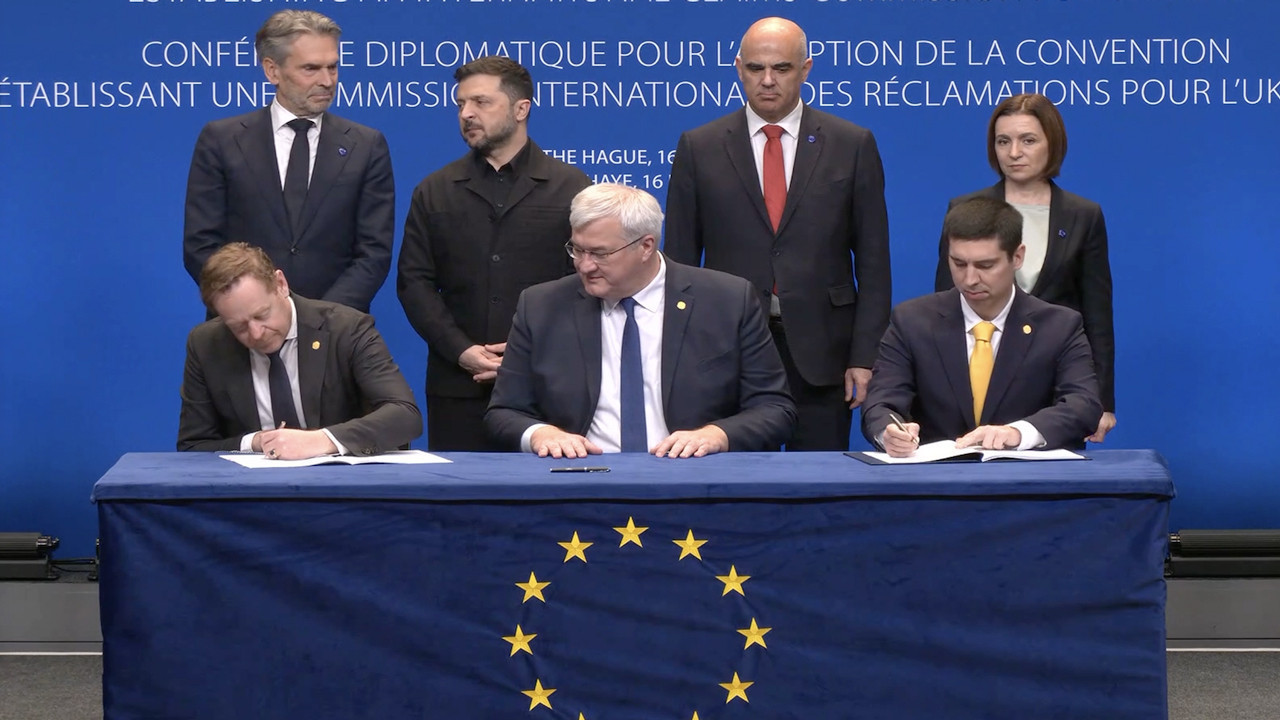 Ukrayna'nın savaş zararları için "Uluslararası Tazminat Komisyonu Sözleşmesi" Lahey'de imzalandı