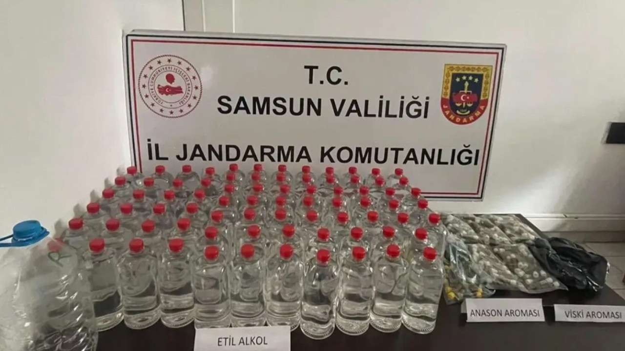 Samsun'da sahte içki operasyonu: 1 Zanlı gözaltında