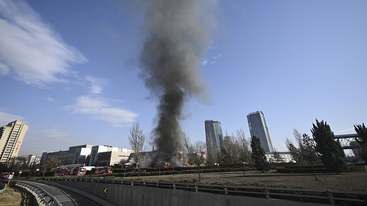 Ankara Emniyet Müdürlüğü otoparkında yangın çıktı! 6 tır zarar gördü