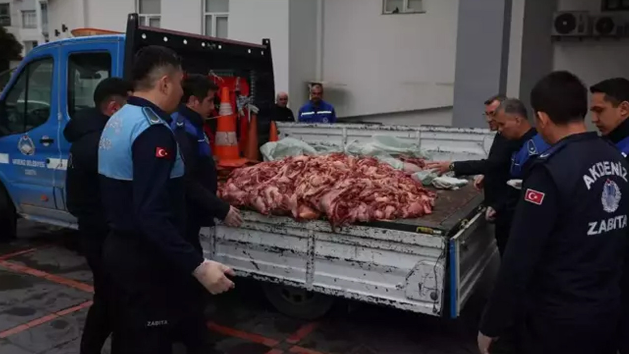 Mersin’de kamyonette 500 kilo bozuk et ele geçirildi