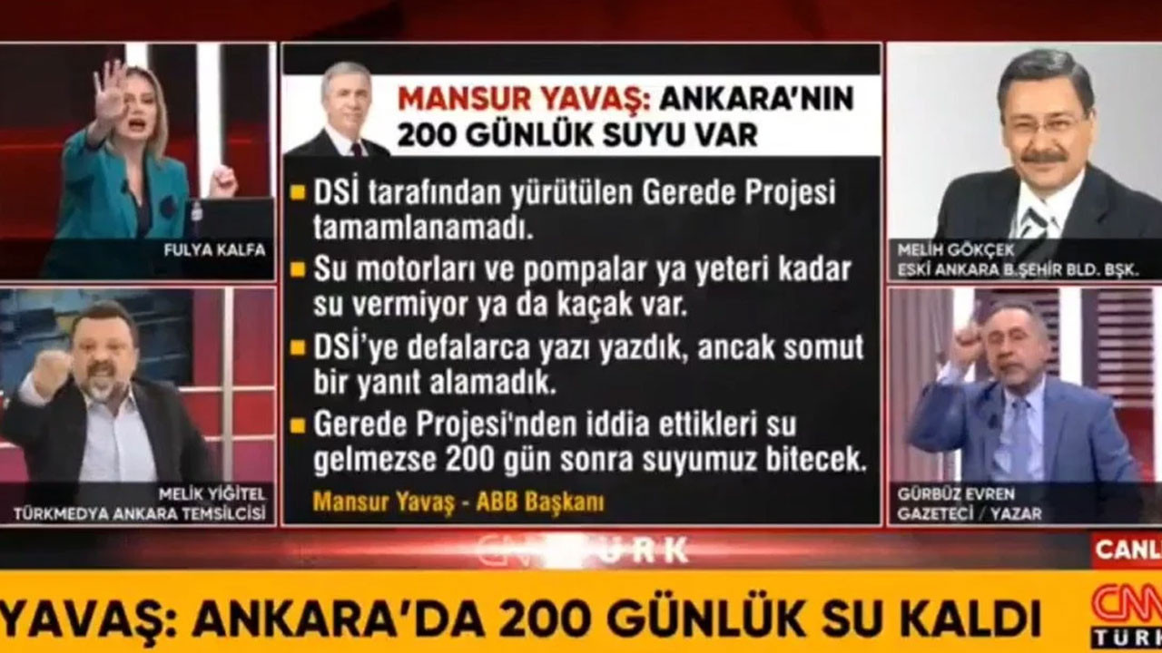Ankara'daki su kesintisi canlı yayında kavga çıkardı