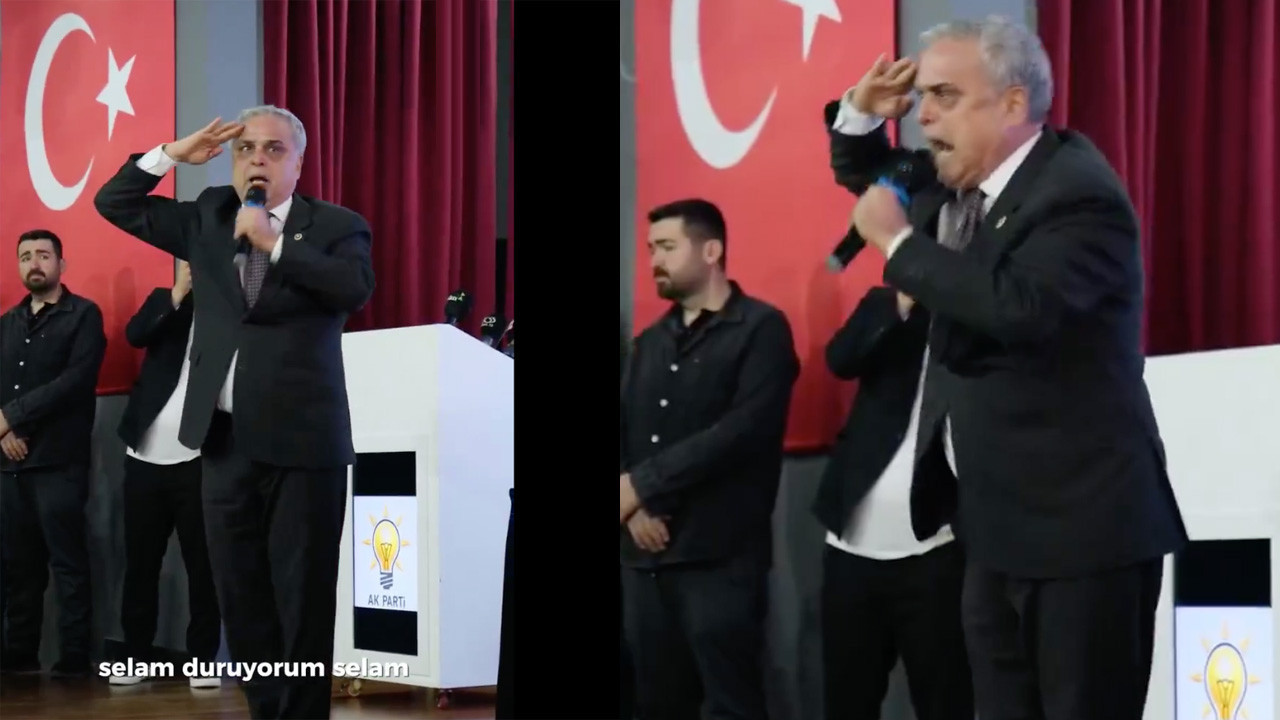Hasan Ufuk Çakır bu kez Erdoğan'ın fotoğrafını görünce selama durdu