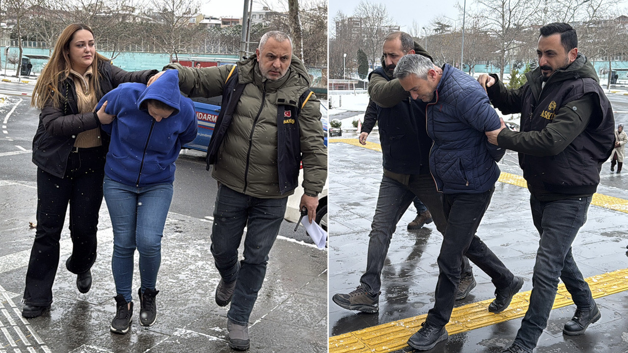 Tekirdağ'da teyzesini öldürüp evi yaktı! Zanlı ve eşi adliyeye sevk edildi