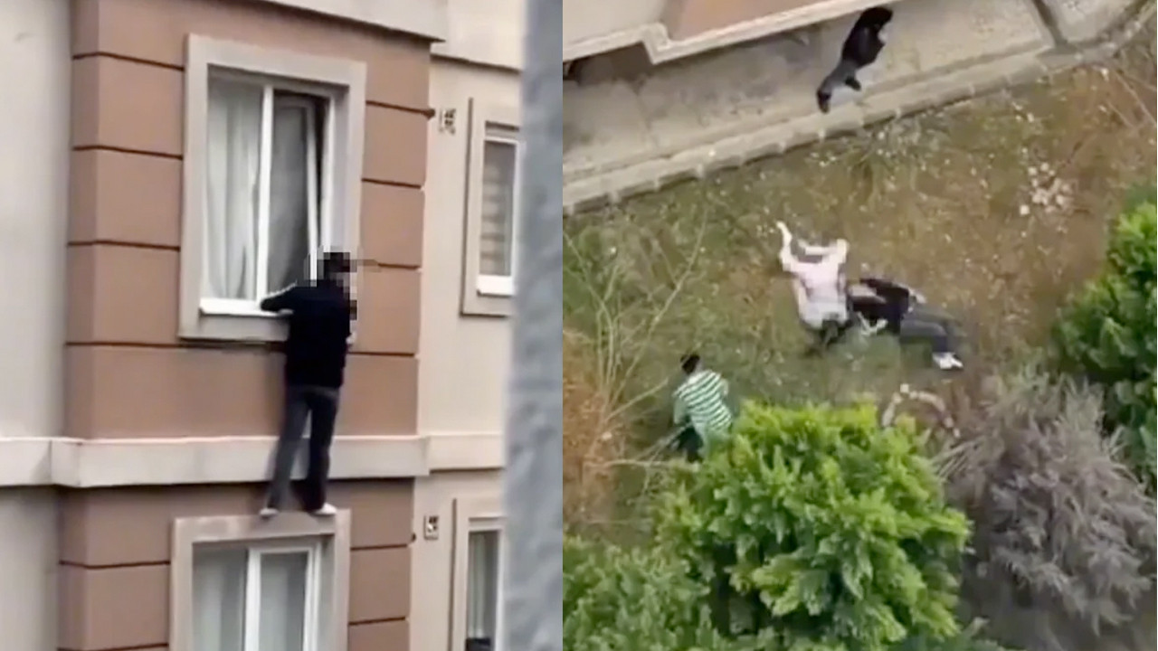 Ümraniye’de dehşet! Aile tarafından yakalanan çift camdan atladı!
