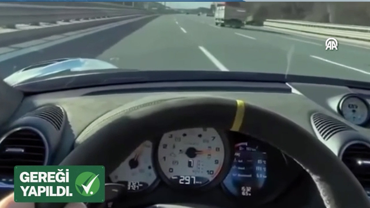 İstanbul'da saatte 300 kilometre hızın üstünde araç kullanan sürücü yakalandı
