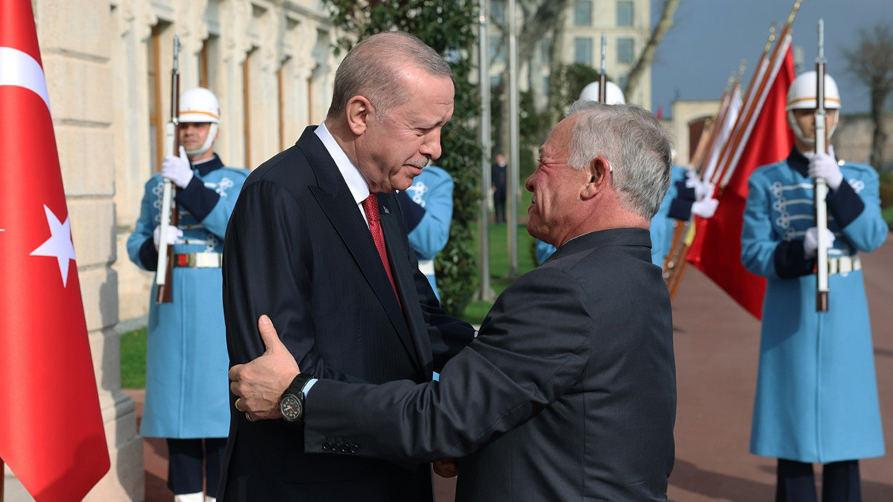 Cumhurbaşkanı Erdoğan, Ürdün Kralı 2. Abdullah'ı resmi törenle karşıladı