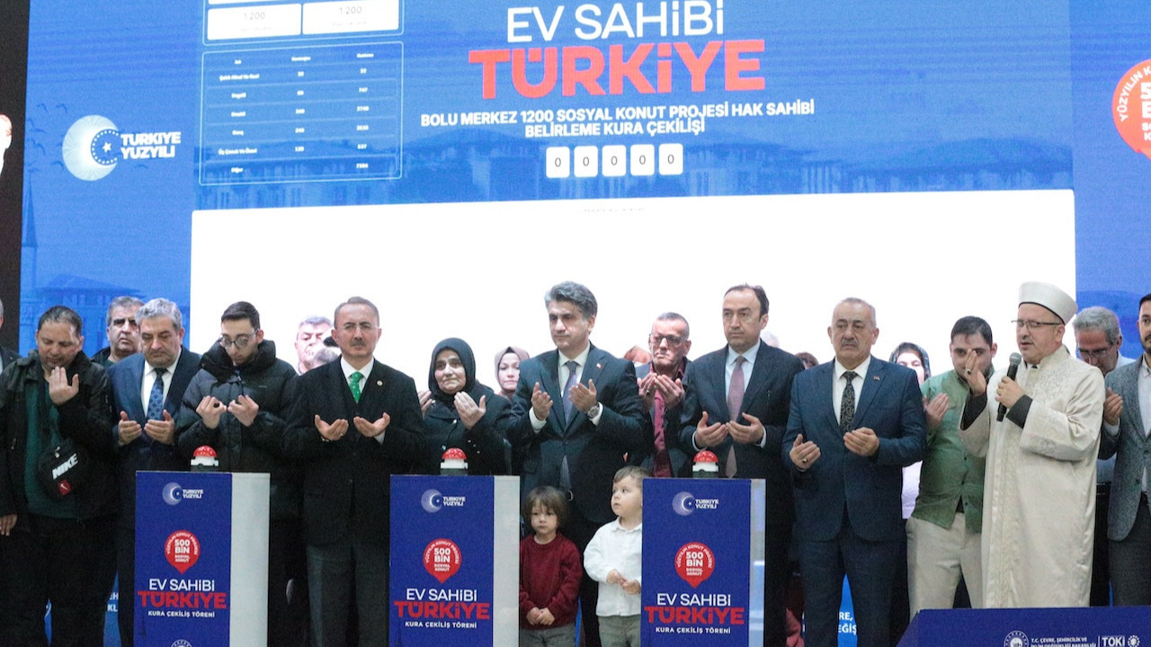 "Yüzyılın Konut Projesi" kapsamında Bolu'da yapılacak konutların kura çekimi yapıldı