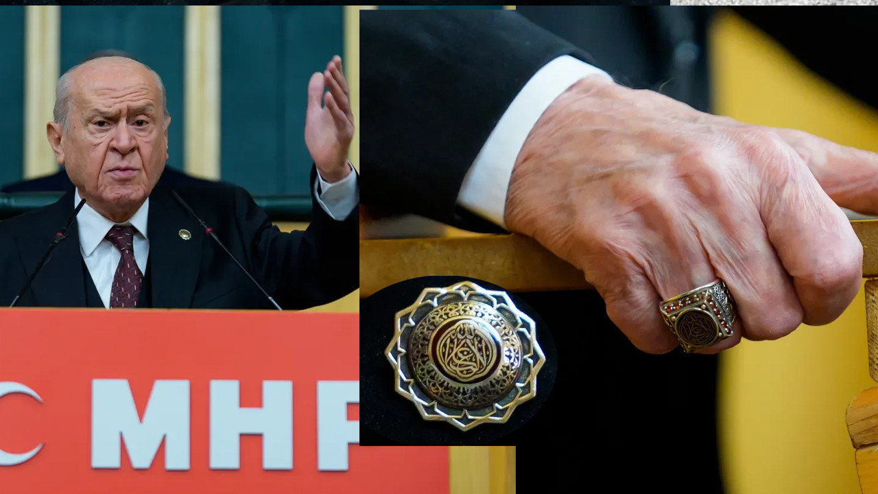 Bahçeli'den dikkat çeken yüzük ve rozet! Yusuf Suresi ile mesaj