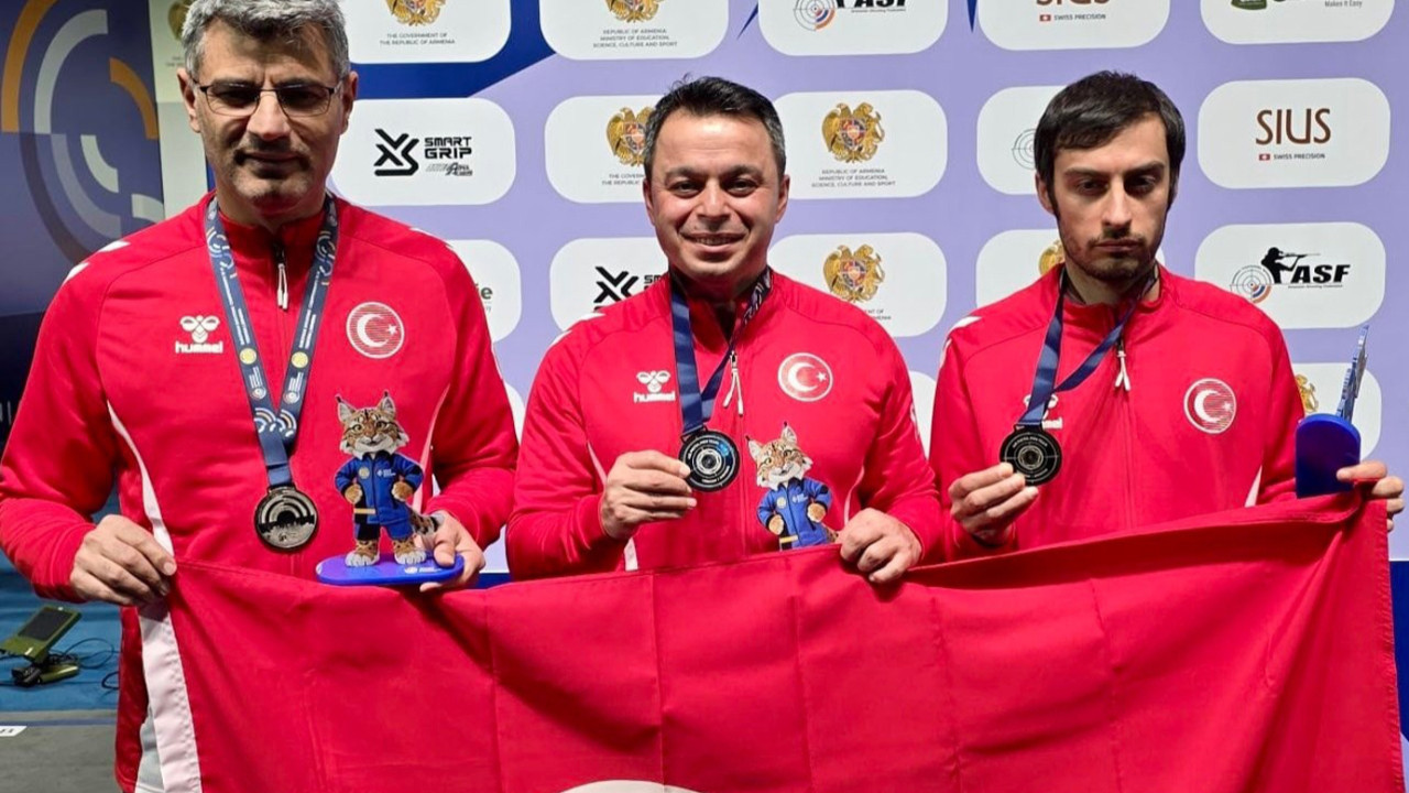 Milli sporculardan Avrupa Havalı Silahlar Şampiyonası'nda altın madalya
