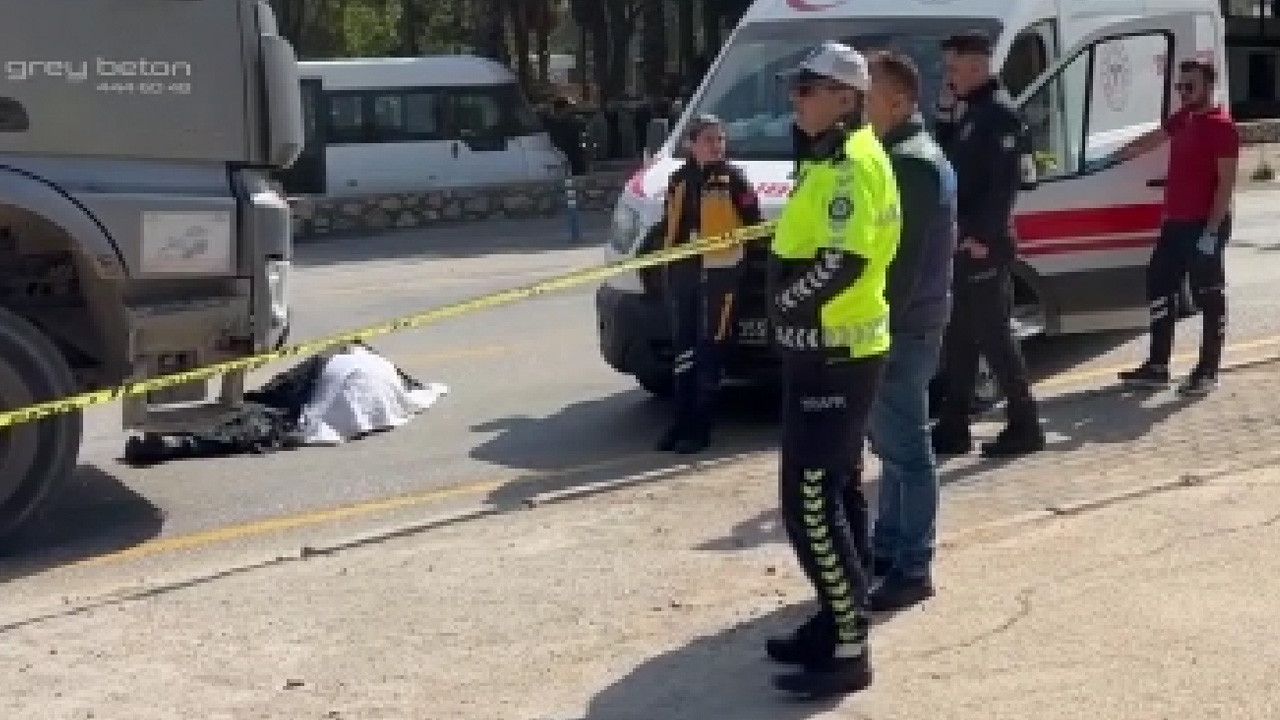 Bodrum'da beton mikserinin çarptığı yaya öldü