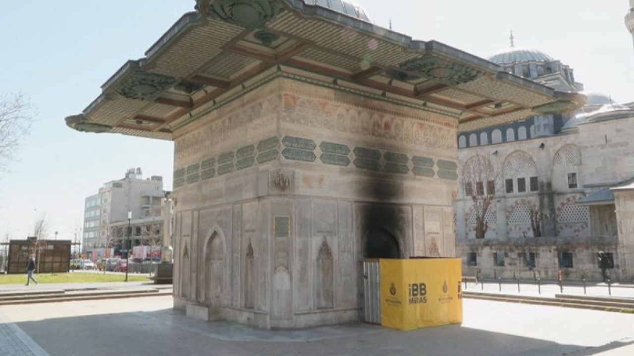 Tophane Meydan Çeşmesi'nde yangın çıkaran şüpheli tutuklandı