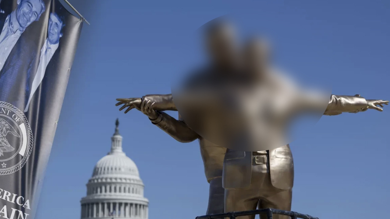 Trump'ı çıldırtacak heykel, meydana diktiler! Sapkın Jeffrey Epstein ile...