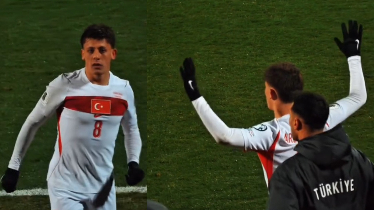 Arda Güler Kosova maçının son dakikalarında heyecandan yerinde duramadı!