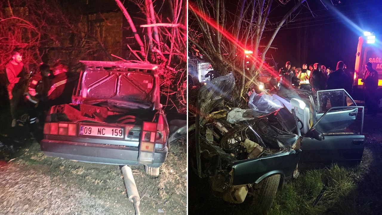 Antalya'da otomobil ağaca çarptı! 2 kişi öldü, 2 kişi ağır yaralandı