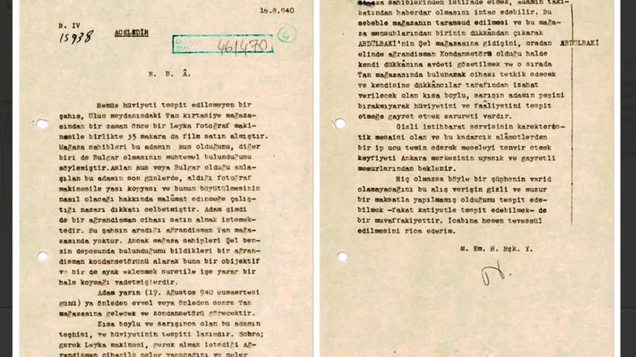 MİT 86 yıllık istihbarat raporunu paylaştı: ‘Aceledir’