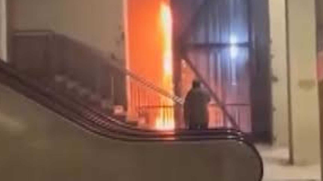 Taksim metrosu asansöründe korkutan yangın