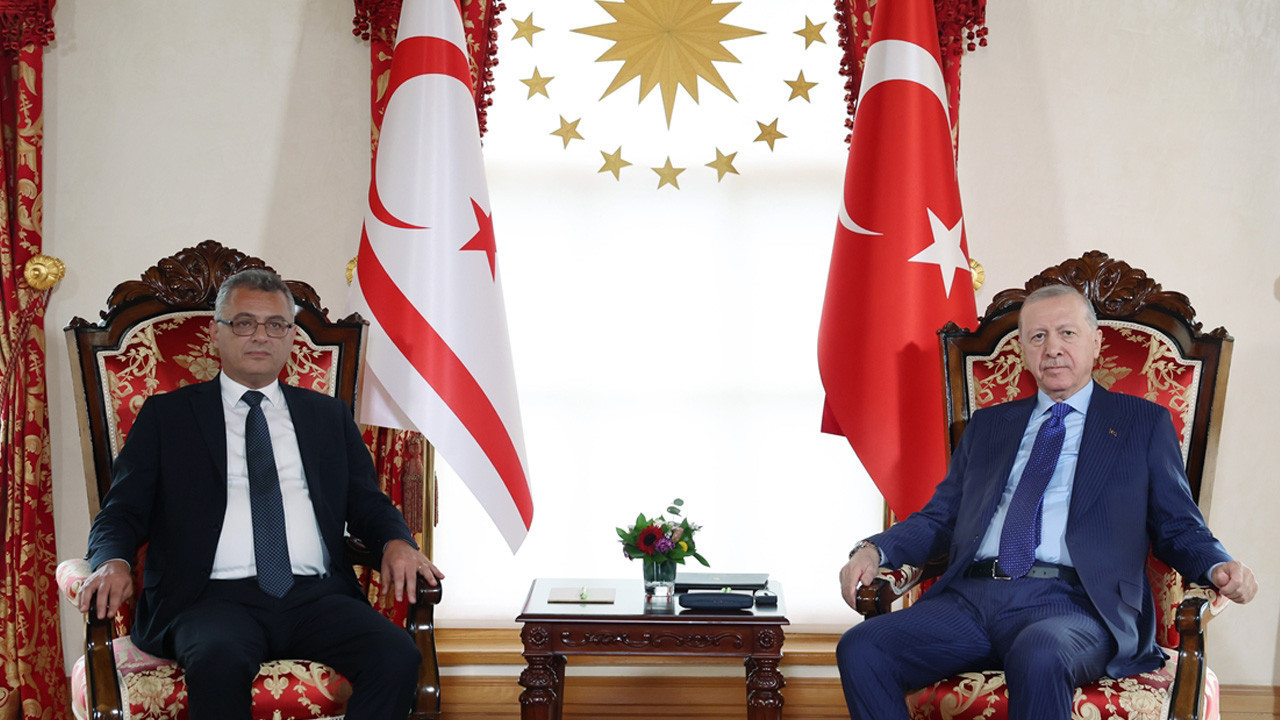 Cumhurbaşkanı Erdoğan, KKTC Cumhurbaşkanı Erhürman ile görüştü