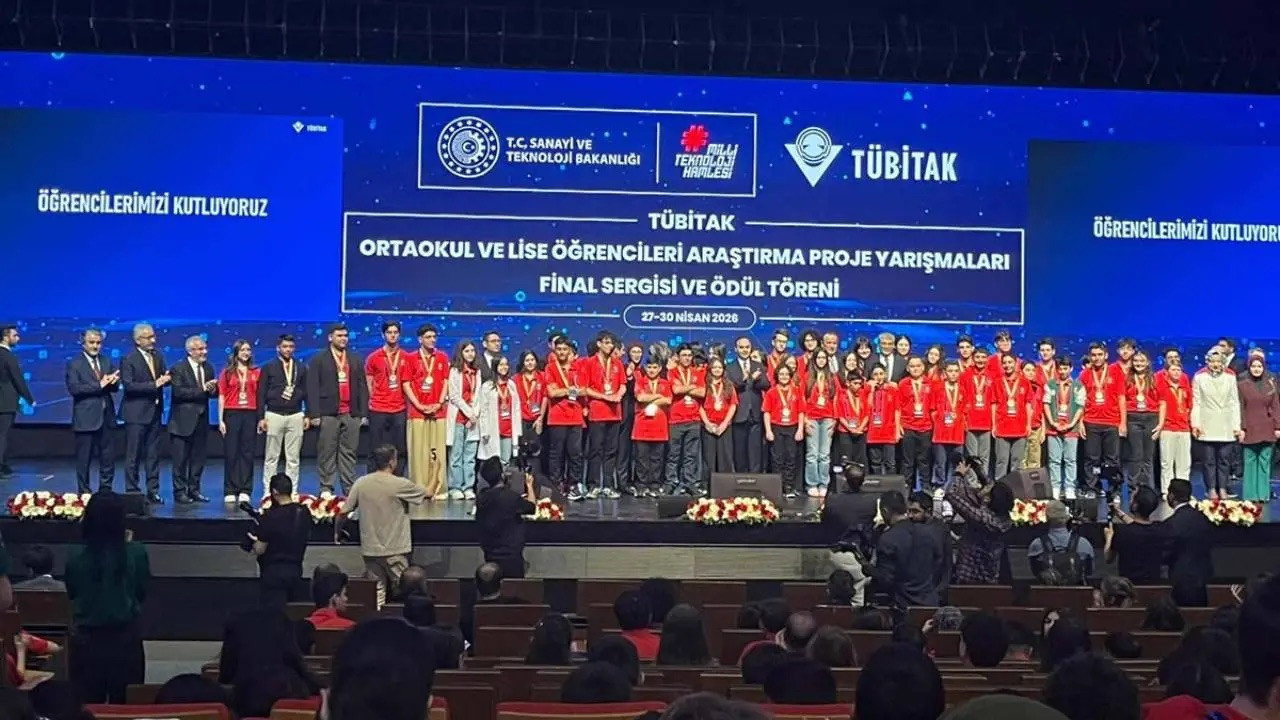 TÜBİTAK ortaokul ve lise öğrencileri araştırma proje yarışmaları ödül töreni yapıldı