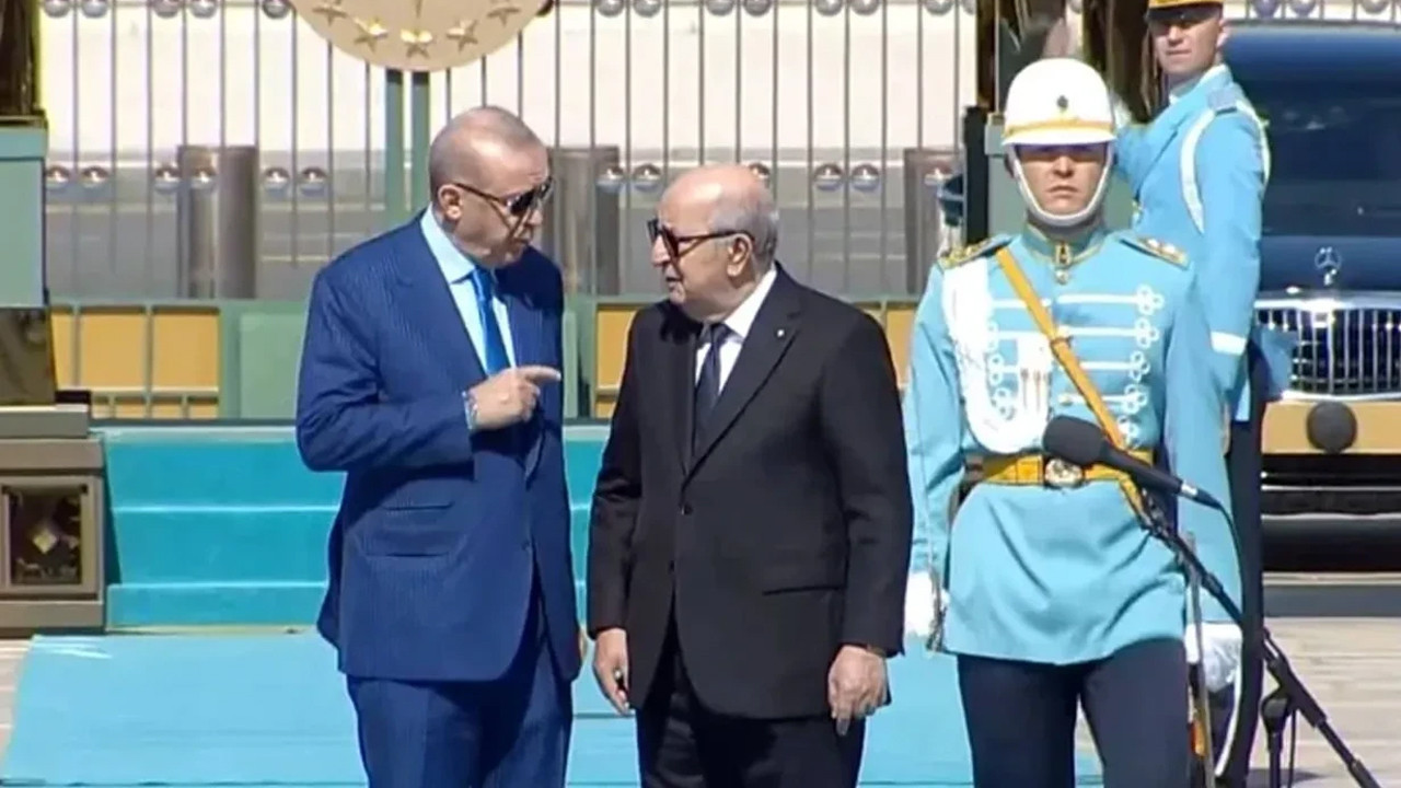 Erdoğan, Cezayir lideri Abdülmecid Tebbun'u Beştepe'de karşıladı