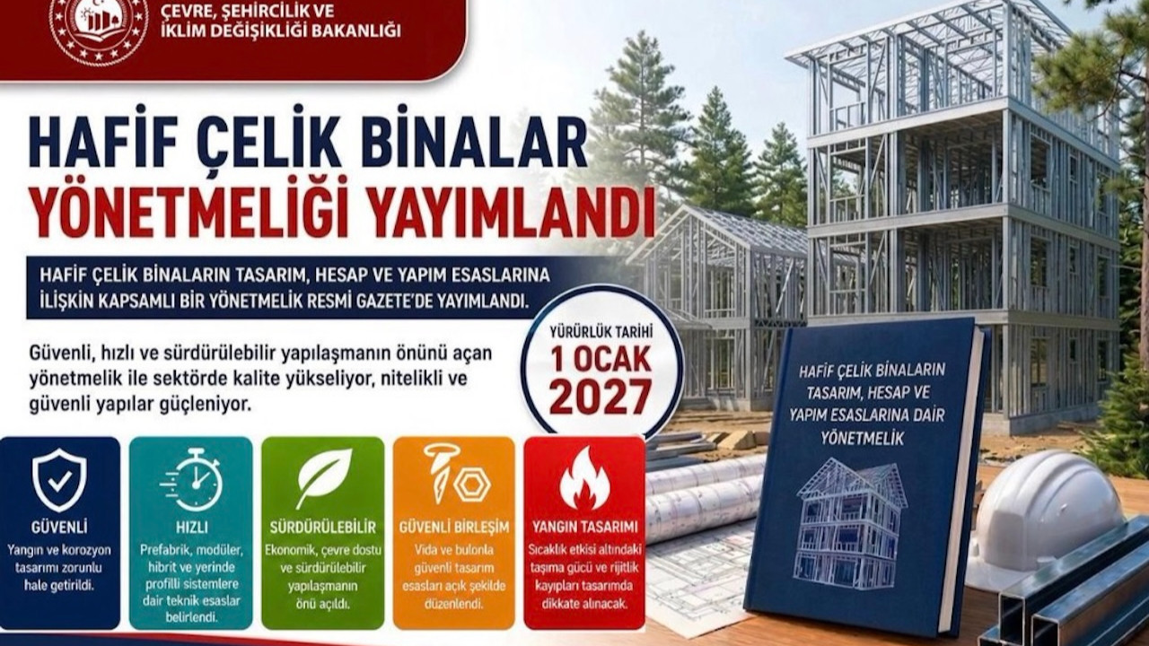 Resmi Gazete'de yayımlandı! Hafif Çelik Yaplar Yönetmeliği değişti...