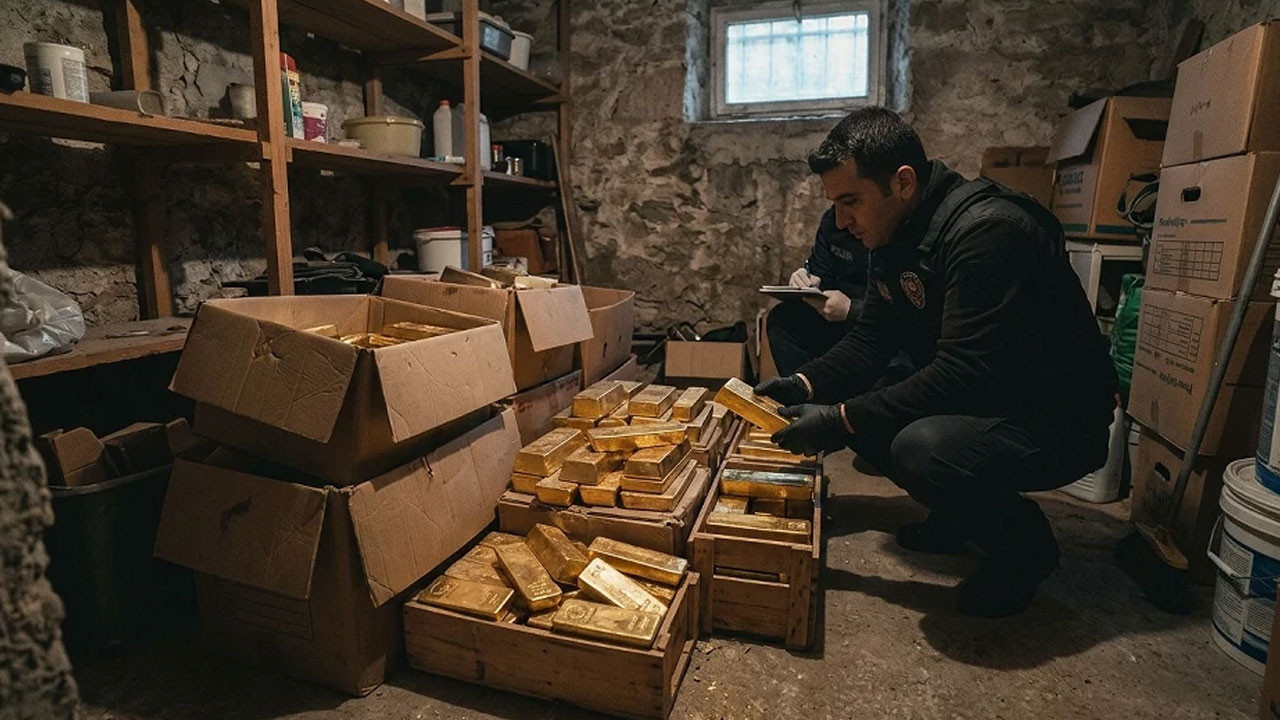 Villanın kilerinde 350 kilo altın bulundu! Şirketin deposundan gizlice kaçırılmış