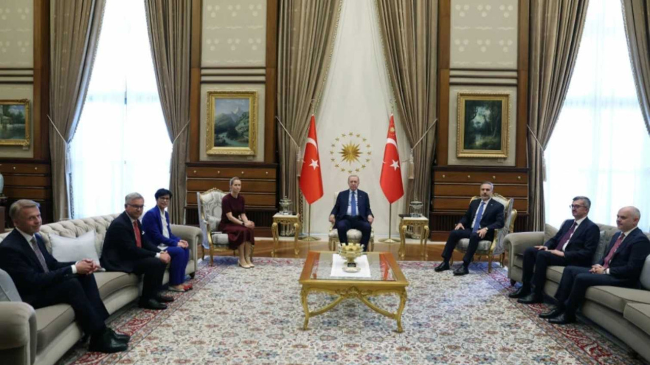 NATO zirvesi öncesi Cumhurbaşkanı Erdoğan AB Heyeti ile bir araya geldi
