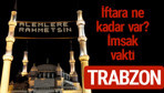 Trabzon iftar saatleri 2017 sahur ezan imsak vakti