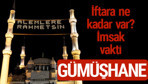 Gümüşhane iftar saatleri 2017 sahur ezan imsak vakti