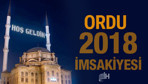 Ordu İmsakiye 2018 Diyanet sahur imsak vakti iftar saatleri