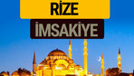 Rize İmsakiye 2018 iftar sahur imsak vakti ezan saati