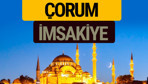 Çorum İmsakiye 2018 iftar sahur imsak vakti ezan saati