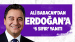 Ali Babacan'dan Erdoğan'a '6 sıfır' yanıtı