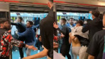 Marmaray'da ortalık karıştı! İki grup birbirine girdi, tekme ve yumruklar havada uçuştu!