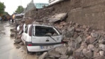 Kayseri'de yaşanan selde, fabrikanın duvarı böyle yıkıldı!