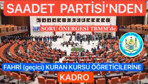 Fahri Kur'an Kursu öğreticilerine kadro talebi için CumhurBaşkanı Yardımcısı Yılmaz'a soru önergesi