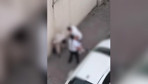 Dini nikahlı eşini sokak ortasında dövdü! O anlar böyle kaydedildi